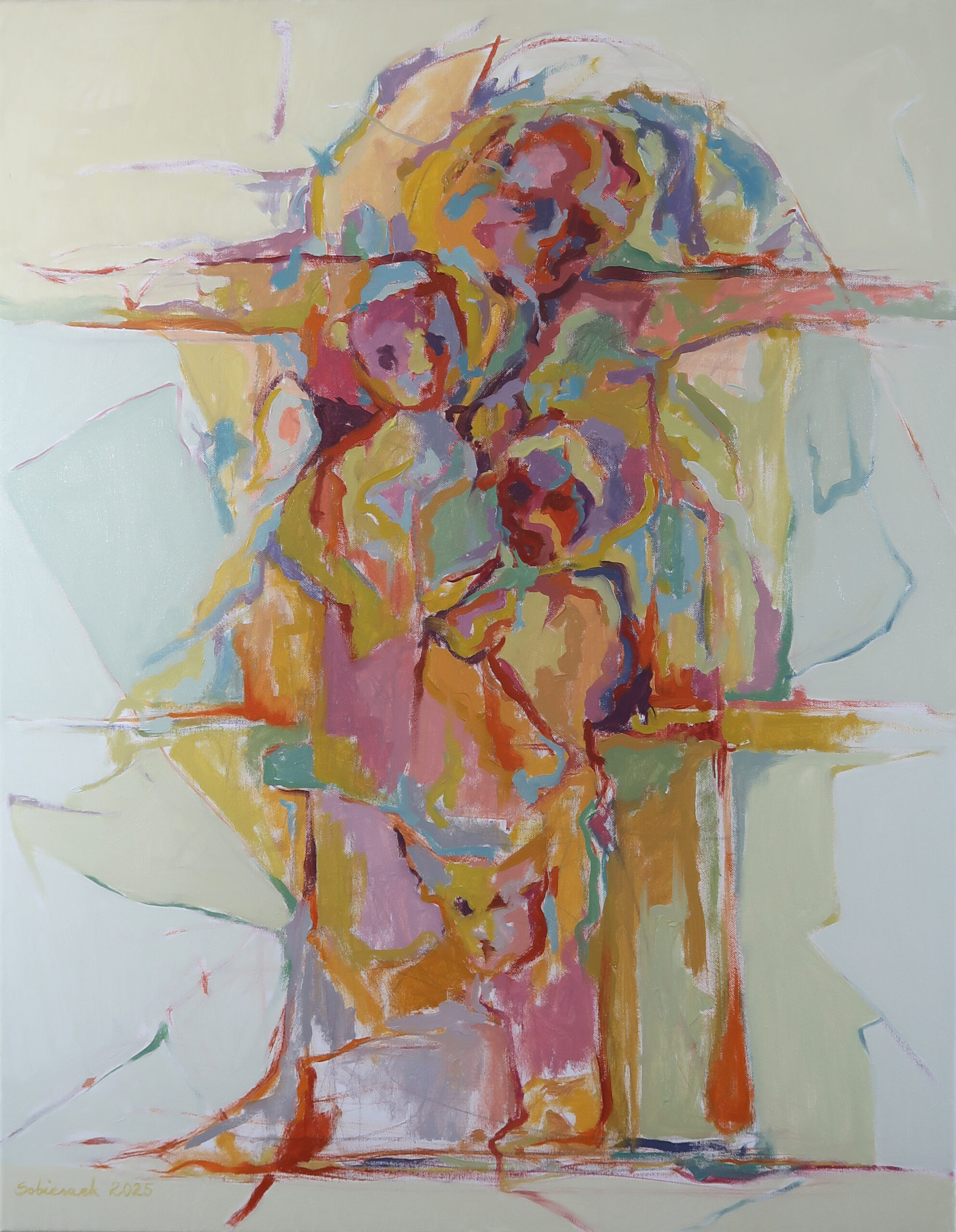 Rodzina 90X70cm. Olej, płótno 2025