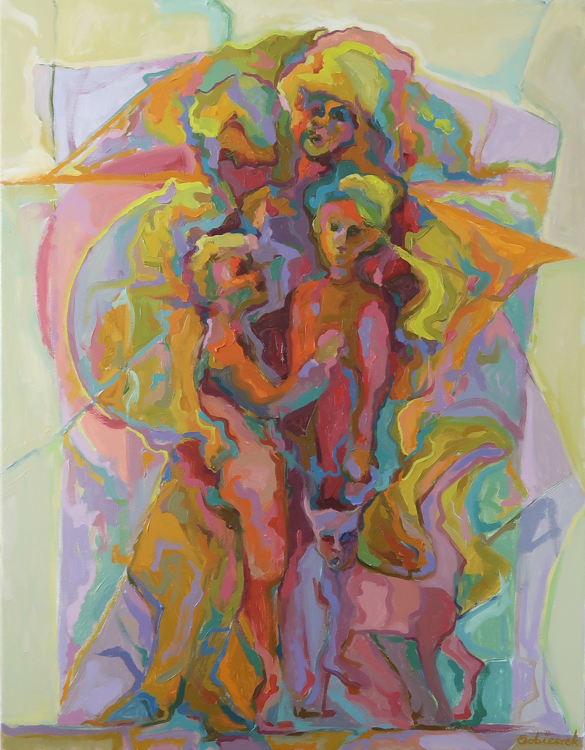 Rodzina III 90X70cm. Olej, płótno 2026