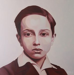 10. Janusz Wiktor Wojtasiewicz 80x80cm. olej, płótno 2023 Ofiary Wojny. Zrealizowano w ramach stypendium Ministra Kultury i Dziedzictwa Narodo