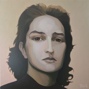 5. Krystyna Bełżyńska 80x80cm. olej, płótno 2023 Ofiary Wojny. Zrealizowano w ramach stypendium Ministra Kultury i Dziedzictwa Narodowego