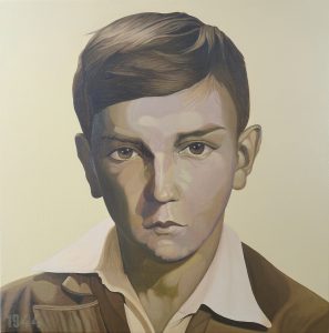 6. Wojciech Wajszczuk 80x80cm. olej, płótno 2023 Ofiary Wojny. Zrealizowano w ramach stypendium Ministra Kultury i Dziedzictwa Narodowego
