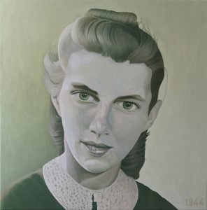 9. Anna Bożena Zakrzewska 80x80cm. olej, płótno 2023 Ofiary Wojny. Zrealizowano w ramach stypendium Ministra Kultury i Dziedzictwa Narodowego
