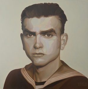 Stefan Półrul 80x80cm. 2023 Ofiary Wojny. Zrealizowano w ramach stypendium Ministra Kultury i Dziedzictwa Narodowego