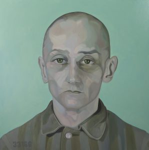 Tadeusz Różycki 80x80cm. olej, płótno 2023 Ofiary Wojny. Zrealizowano w ramach stypendium Ministra Kultury i Dziedzictwa Narodowego. Na podstawie zdjęcia z Archiw